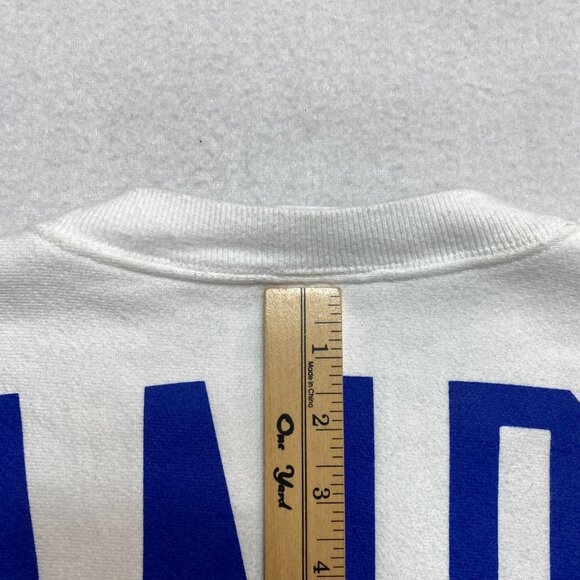 Champion Reverse Weave Crewneck Sweatshirt Men's L White Big Letters on Back - Picture 16 of 16